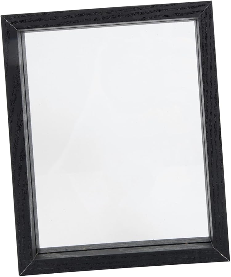 Cabilock DIY Double Sided Glass Display Frame Black Dried Flower Photo Holder Home Office Decor - Image 1